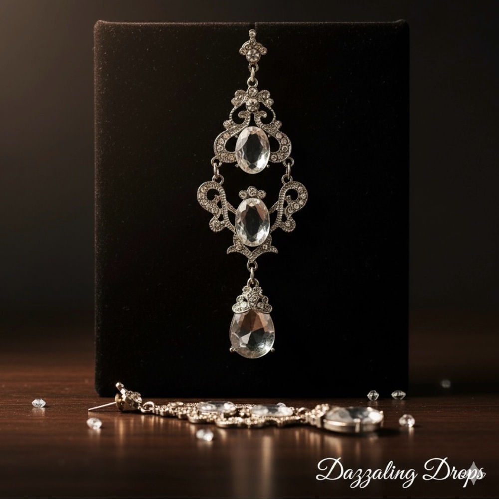 Vintage Inspired Statement Chandelier Earrings